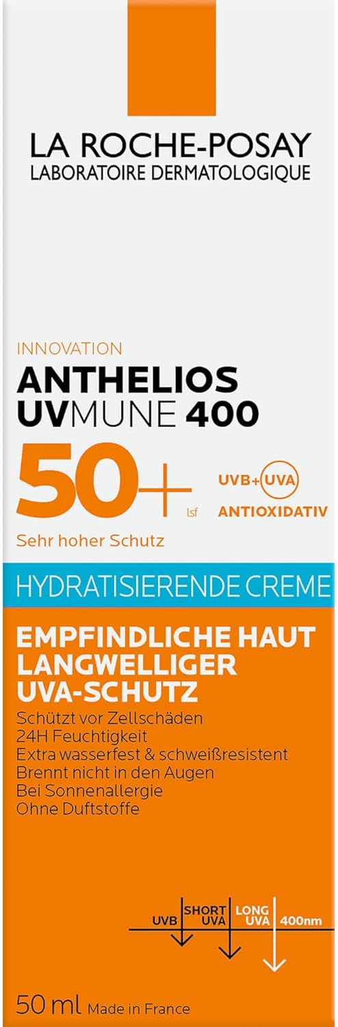 كريم لاروش بوزيه أنثيليوس UVMune 400 المرطب للوجه بعامل حماية +SPF50 من أشعة الشمس